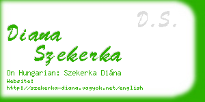 diana szekerka business card